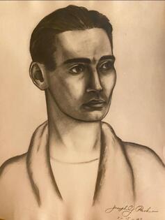 Sketch of patient by Joseph Parker