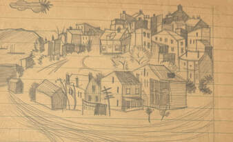 Pencil sketch before doing wood carving by Joseph Parker